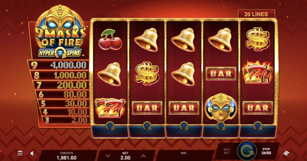 9 Masks of Fire HyperSpins Slot